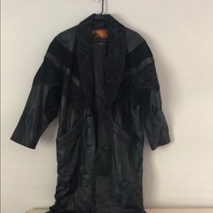 OutBrook Leather Duster Black - M